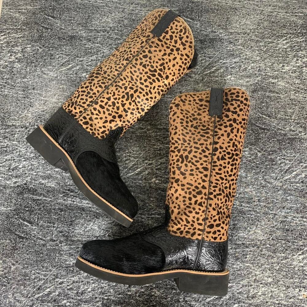 Vintage western cow hair style boots